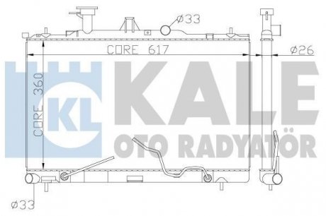 Kale hyundai радиатор охлаждения matriz 1.5crdi/1.8 01- KALE OTO RADYATOR 369700 (фото 1)
