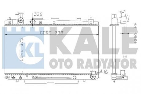 Kale toyota радиатор охлаждения с акпп rav 4 ii 2.0 00- KALE OTO RADYATOR 366100 (фото 1)