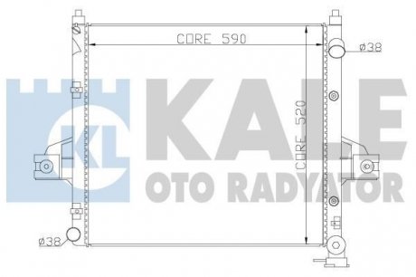 Kale jeep радиатор охлаждения grand cherokee ii 4.7 99- KALE OTO RADYATOR 342090 (фото 1)