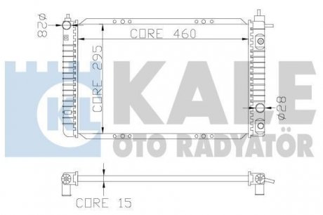 Kale daewoo радіатор охлаждения matiz 0.8 98- (акпп) KALE OTO RADYATOR 342260 (фото 1)