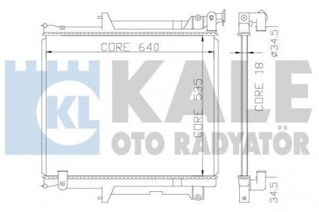 Kale mitsubishi радиатор охлаждения l200 2.5 di-d 05- KALE OTO RADYATOR 370400 (фото 1)