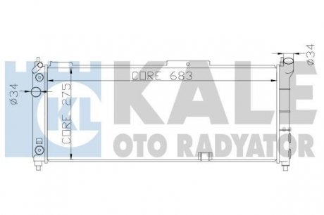 Kale opel радіатор охлаждения combo,corsa b 1.2/1.6 KALE OTO RADYATOR 371100 (фото 1)
