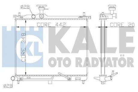 Kale hyundai радіатор охлаждения с акпп i10 1.1 08- KALE OTO RADYATOR 341970 (фото 1)