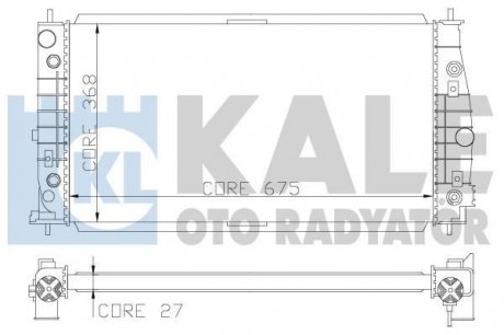 Kale chrysler радіатор охлаждения 300m 2.7/3.5 99- KALE OTO RADYATOR 341935 (фото 1)