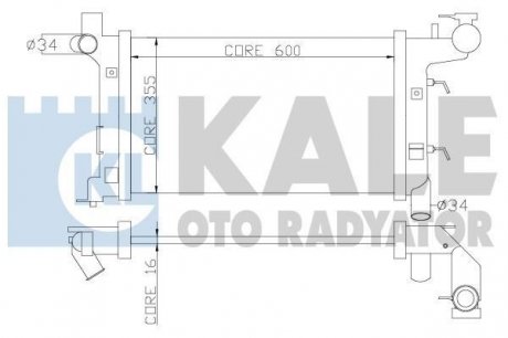 Kale toyota радиатор охлаждения corolla 1.4/1.6 01- KALE OTO RADYATOR 352700 (фото 1)