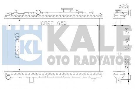 Kale hyundai радіатор охлаждения coupe 2.0/2.7 01- KALE OTO RADYATOR 369200 (фото 1)