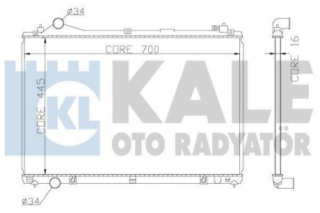 Kale nissan радіатор охлаждения pathfinder 3.3 97- KALE OTO RADYATOR 362600 (фото 1)