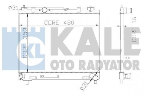 Kale toyota радиатор охлаждения yaris 1.4 d-4d 05- KALE OTO RADYATOR 342140 (фото 1)