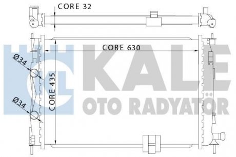 Kale nissan радіатор охлаждения qashqai 2.0dci 07- KALE OTO RADYATOR 342060 (фото 1)