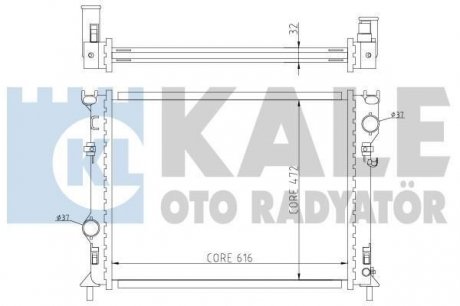 Kale chrysler радіатор охлаждения 300c 2.7/5.7 04- KALE OTO RADYATOR 341940 (фото 1)