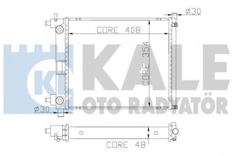 Kale toyota радіатор охлаждения yaris 1.3/1.5 99- KALE OTO RADYATOR 365900 (фото 1)