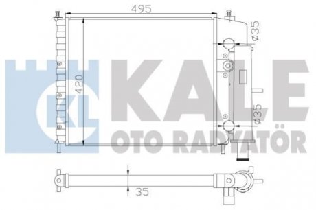 Kale fiat радіатор охлаждения brava,marea 1.4/1.6 KALE OTO RADYATOR 342270 (фото 1)