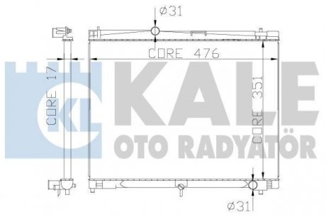Kale toyota радіатор охлаждения yaris 1.0/1.3 05- KALE OTO RADYATOR 342215 (фото 1)