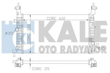Kale opel радиатор охлаждения meriva a 1.7dti 03- KALE OTO RADYATOR 342065 (фото 1)