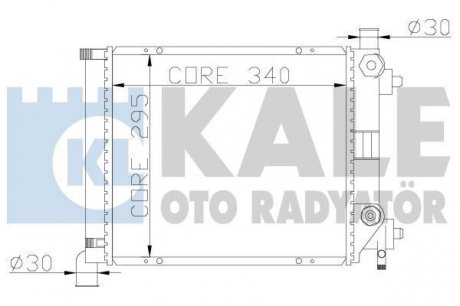 Kale db радіатор охлаждения w124/201 1.8/2.0 83- KALE OTO RADYATOR 361200 (фото 1)