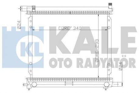 Kale db радіатор охлаждения w124/201 1.8/2.3 82- KALE OTO RADYATOR 361300 (фото 1)