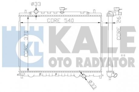 Kale kia радіатор охлаждения rio ii 1.5crdi 05- KALE OTO RADYATOR 374300 (фото 1)