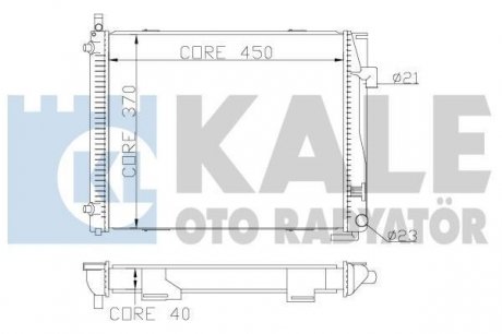 Kale db радиатор охлаждения w124 2.8/3.6 85- KALE OTO RADYATOR 361900 (фото 1)