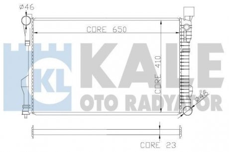 Kale db радіатор охлаждения w203 1.8/5.5 00- KALE OTO RADYATOR 360600 (фото 1)