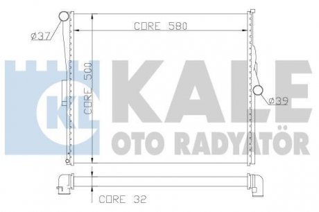Kale bmw радиатор охлаждения x3 e83 2.0/3.5d KALE OTO RADYATOR 354500 (фото 1)