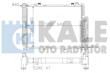 Kale db радіатор охлаждения w210 2.9td 96- KALE OTO RADYATOR 361600 (фото 1)