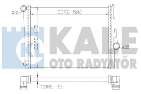 Радиатор охлаждения БМВ 3 (е46) KALE OTO RADYATOR 354400 (фото 1)