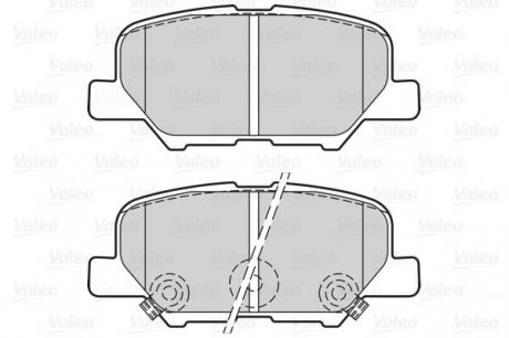 Гальмівні колодки дискові citroen, mazda, mitsubishi, peugeot c4, 6, lancer, outlander, 4008 "r "1,6-3,0 Valeo ="302152" (фото 1)