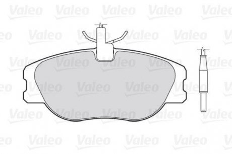 Гальмівні колодки дискові CITROEN/FIAT/LANCIA/PEUGEOT Jumpy/Scudo/806/Expert "1,6-2,1 "F "94-06 Valeo ="301064" (фото 1)