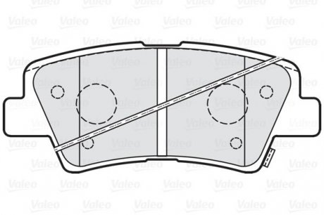 Гальмівні колодки дискові hyundai, kia, ssangyong i20, i30, i40, ix35, tucson, ceed "1,0-2,0 "r "10>> Valeo ="302219" (фото 1)