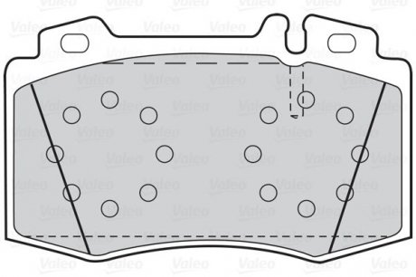 Гальмівні колодки дискові mercedes c-class, clk, cls, e-class, s-class, sl, slk "1,8-6,0 "f "92-12 Valeo ="302044" (фото 1)