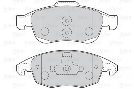 Гальмівні колодки дискові citroen, peugeot berlingo, c4, ds4, 5008, partner "1,2-1,8 "f "06>> Valeo ="301997" (фото 1)