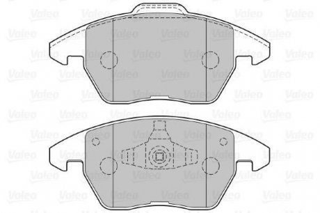 Гальмівні колодки дискові citroen, peugeot c4, 207, 208, 3008, 307, 308, rcz "1,6-2,0 "f "03>> Valeo ="301715" (фото 1)