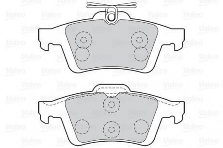 Гальмівні колодки дискові FORD/VOLVO C-Max/Focus/C30/C70/S40/V40/V50 "1,0-2,5 "R "03>> Valeo ="301019" (фото 1)