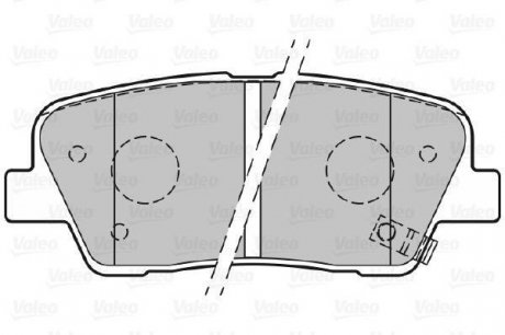 Гальмівні колодки дискові hyundai, kia genesis, santafe, sorentoii "2,0-5,0 "r "08>> Valeo ="301134" (фото 1)