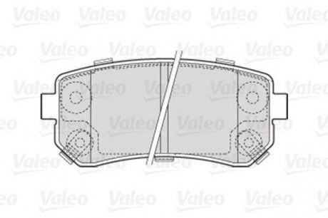 Гальмівні колодки дискові hyundai, kia i30, ix35, picanto, sportage "1,0-2,0 "r "07>> Valeo ="301867" (фото 1)