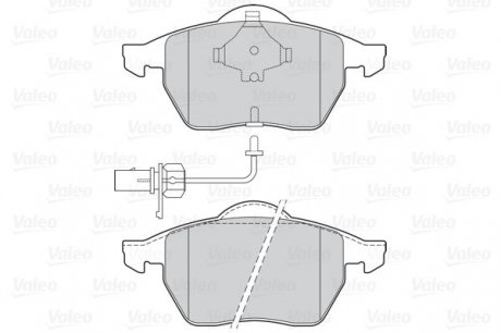 Гальмівні колодки дискові ford, seat, vw alhambra, galaxy, sharan "1,8-2,8 "f "95-10 Valeo ="302030" (фото 1)