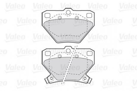 Гальмівні колодки дискові toyota celica, corolla, prius, yaris "1,0-2,0 "r "99-09 Valeo ="301577" (фото 1)