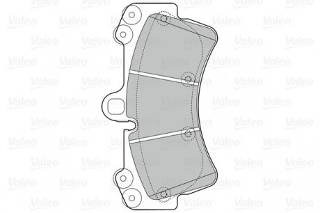 Гальмівні колодки дискові AUDI/PORSCHE/VW Q7/Cayenne/Touareg "3,0-6,0 "02-15 Valeo ="302043" (фото 1)