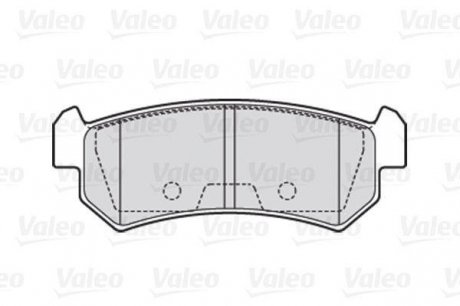 Гальмівні колодки дискові chevrolet, daewoo lacetti, nubira "1,4-1,8 "r "04>> Valeo ="301874" (фото 1)