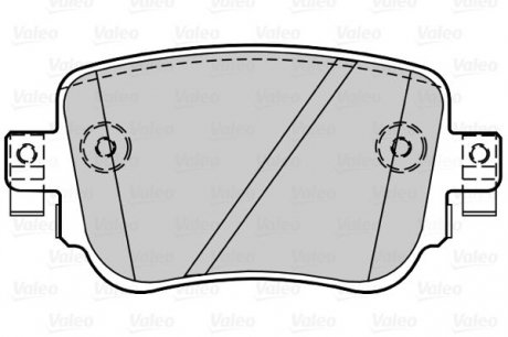 Гальмівні колодки дискові vag, opel a1, q3, corsa, leon, octavia, caddy "r "11>> Valeo ="302265" (фото 1)