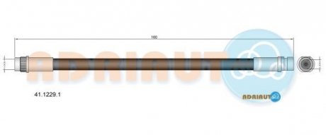 Renault шланг тормозн. задн. лев. megane iii, scenic iii 08- ADRIAUTO 41.1229.1 (фото 1)