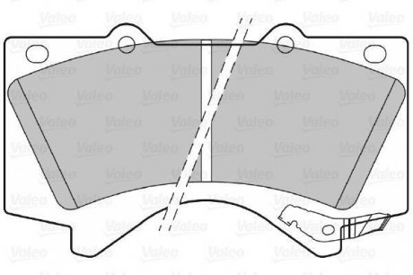 Гальмівні колодки дискові TOYOTA LandCruiser/Prado "2,8-4,7 "F "08>> Valeo ="301339" (фото 1)