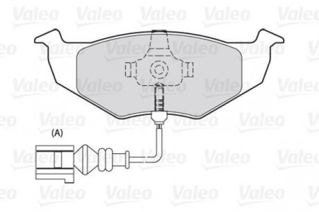 Гальмівні колодки дискові VAG Arosa/Fabia/Fox/Polo "1,0-1,9 "F "94>> Valeo ="301488" (фото 1)