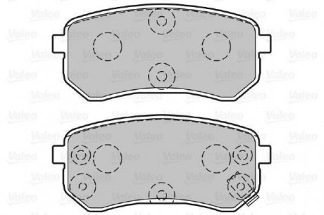 Гальмівні колодки дискові hyundai, kia i10, picanto "1,0-1,2 "r "04-17 Valeo ="301706" (фото 1)