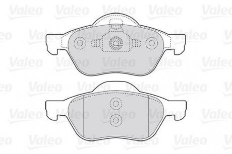 Гальмівні колодки дискові renault espace, laguna "1,9-3,5 "f "01-10 Valeo ="301471" (фото 1)