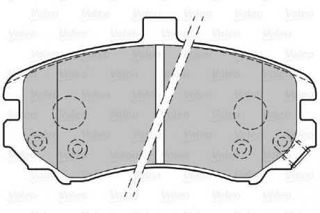 Гальмівні колодки дискові hyundai elantra "1,6-2,0 "f "00-06 Valeo ="301739" (фото 1)
