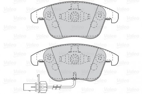 Гальмівні колодки дискові AUDI A4/A5/S5 "1,8-3,2 "F "07-17 Valeo ="302098" (фото 1)
