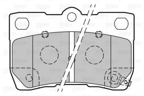 Гальмівні колодки дискові lexus gs, is "2,2-4,3 "r "05-13 Valeo ="301888" (фото 1)