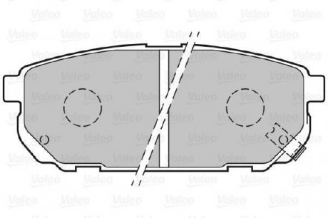 Гальмівні колодки дискові kia sorento "2,4-3,5 "r "02>> Valeo ="301823" (фото 1)