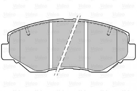Гальмівні колодки дискові honda cr-v "2,0 "f "01-07 Valeo ="301757" (фото 1)